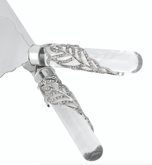 Olivia Riegel Silver Mora Flute Dessert Serving Set - NY Gift Boutique