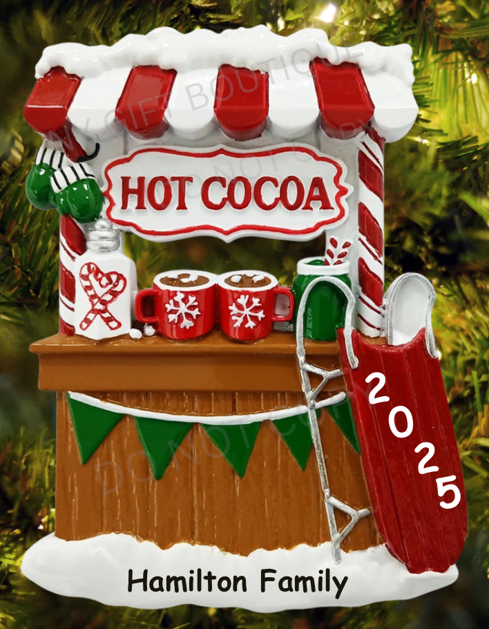 Hot Cocoa Stand Personalized Ornament