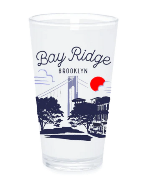 Bay Ridge Brooklyn Sketch Pint Glass