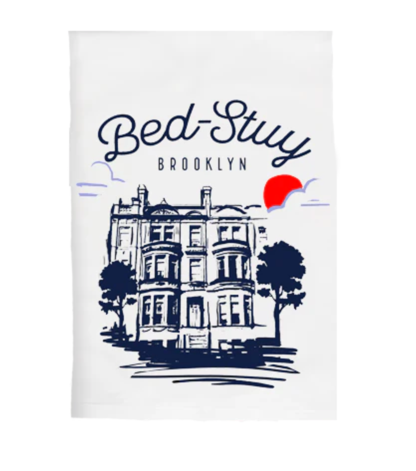 Bed-Stuy Brooklyn Sketch Kitchen Tea Towel