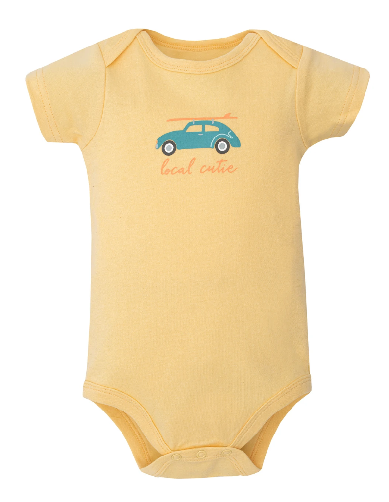 Hudson Baby Cotton Bodysuits 5-Pack, Cutest Beach Dude - NY Gift Boutique