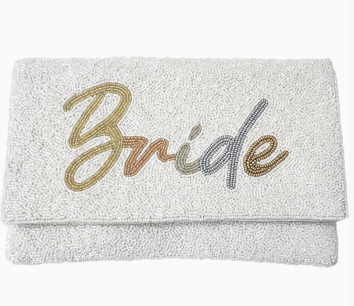 Bridal Tonal Beaded Clutch - NY Gift Boutique