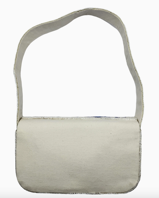 Blue Floral Single Sided Shoulder Bag - NY Gift Boutique