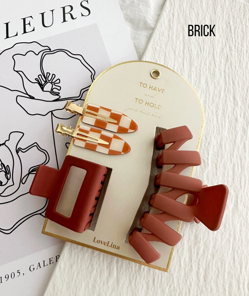 3-Pack Hair Clip Set - Suvo
