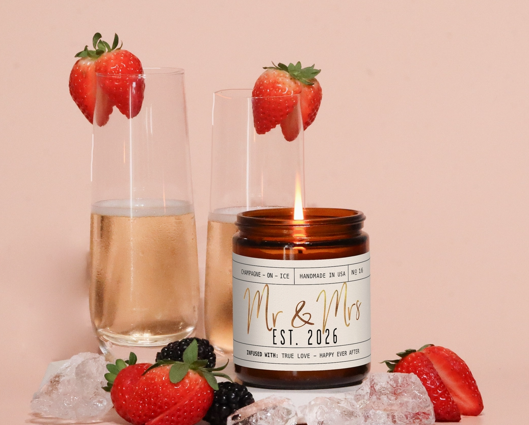 Mr. & Mrs. Est. 2026 - 9 oz Soy Candle - NY Gift Boutique