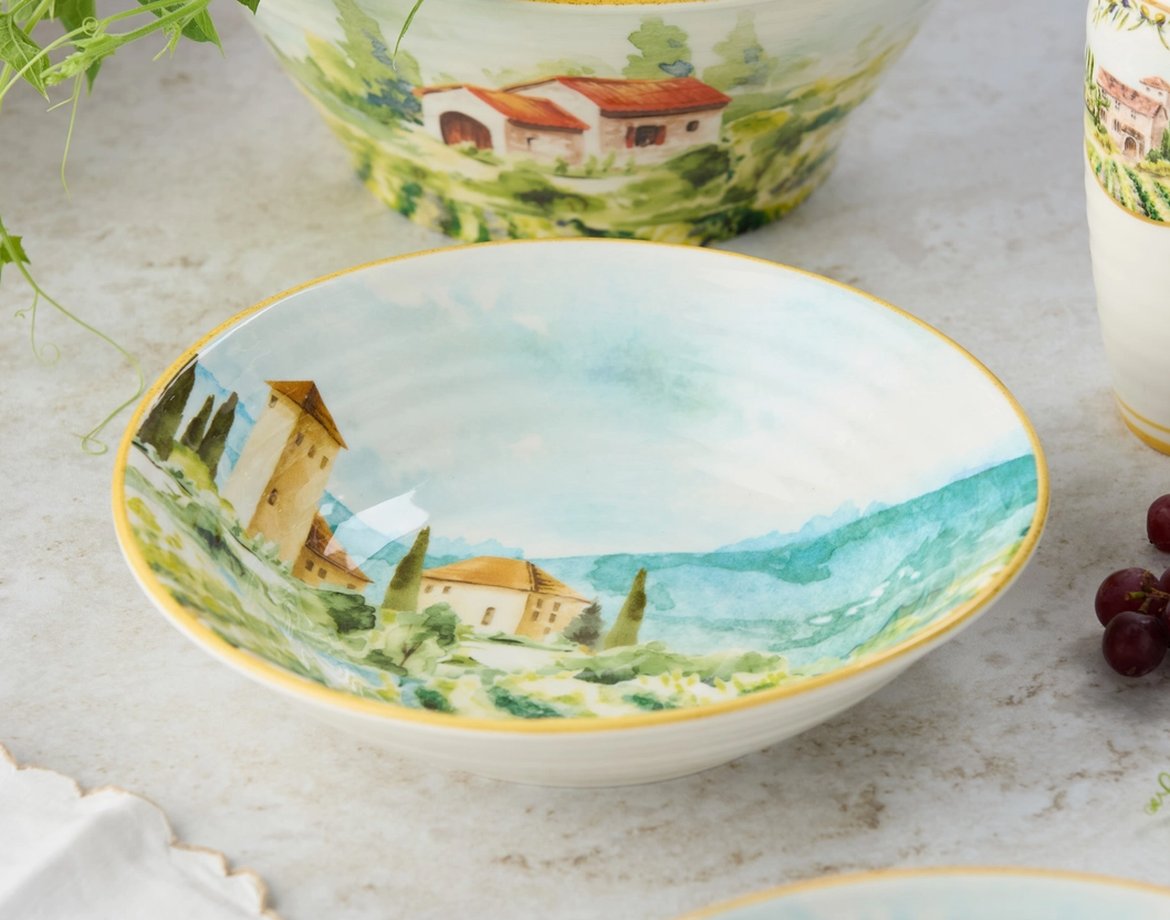 Tuscany Pasta Bowls 9.25in X 2.25in Set of 4