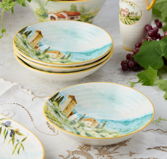 Tuscany Pasta Bowls 9.25in X 2.25in Set of 4