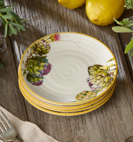 Verdura Canape Plates 6in Set of 4 - Carciofi