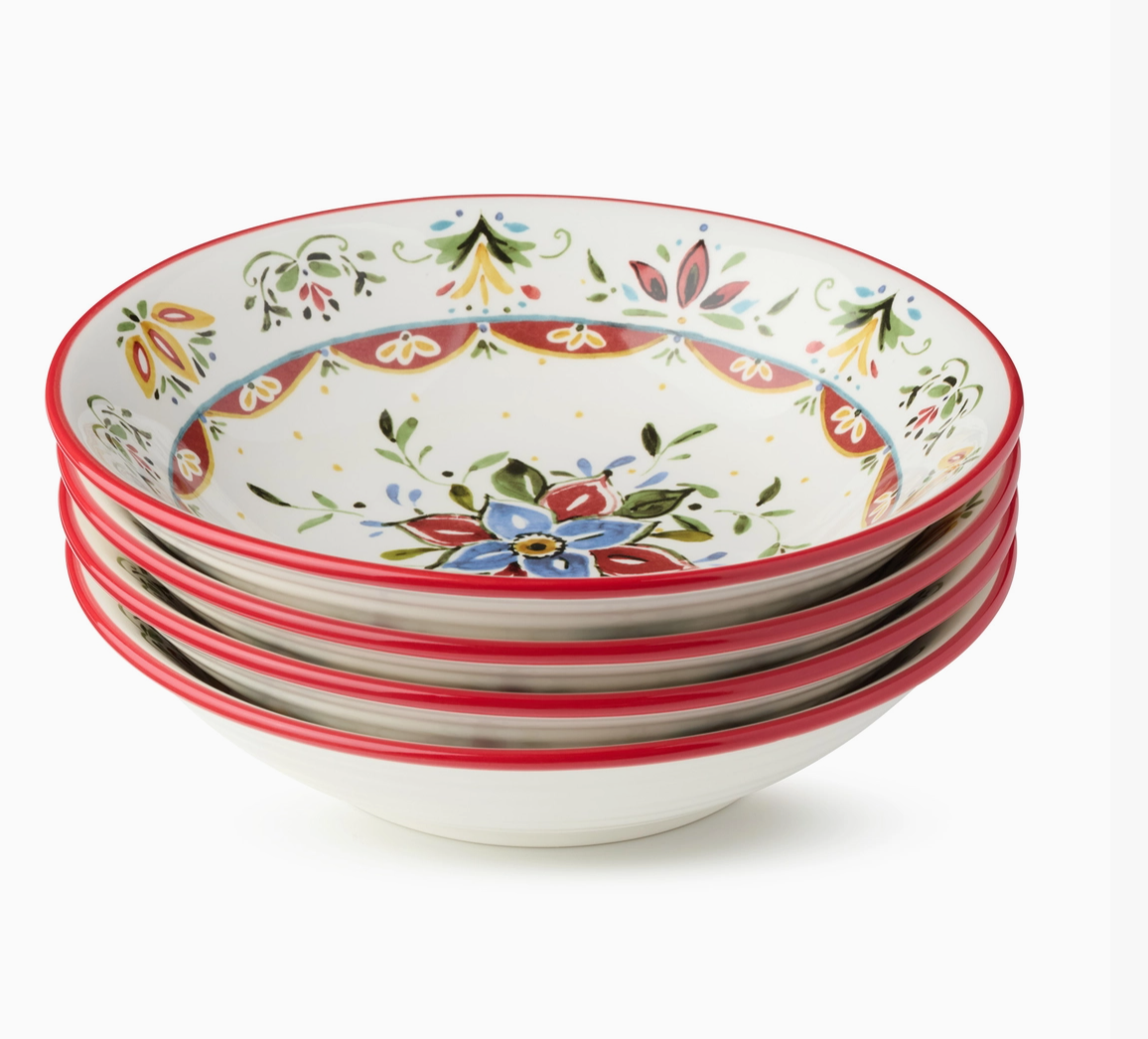 Provence Soup Bowl 9: X 2" Set of 4 Asst.