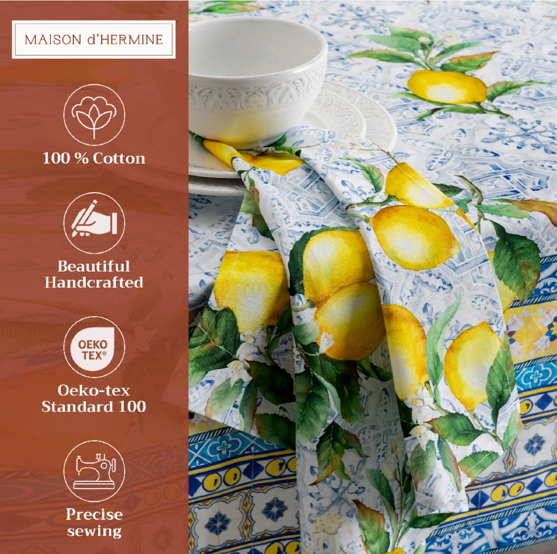 Citrus Napkins 100% Cotton 20" X 20" - Set of 4