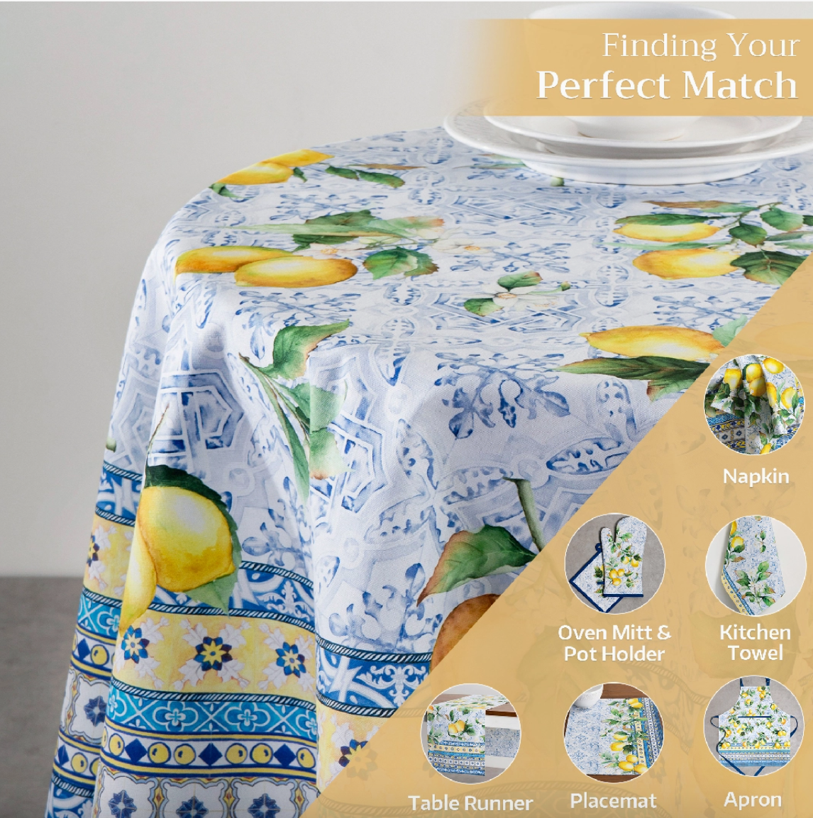 Citrus - 100% Cotton Tablecloths Asst. Sizes