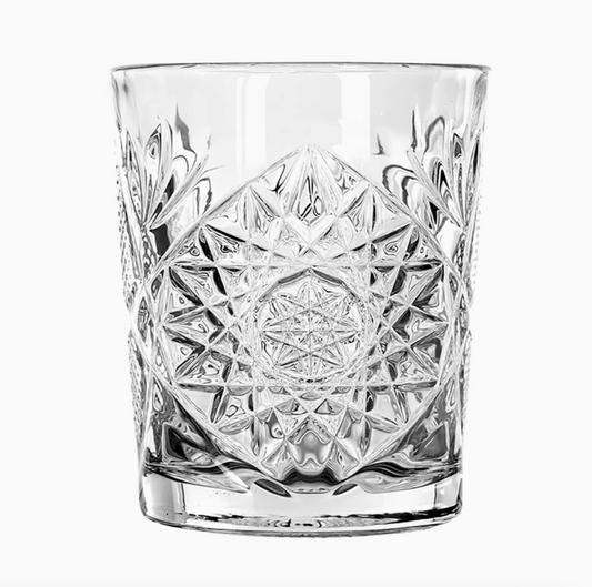 Libbey Hobstar Double Old Fashioned Glasses, 12oz, Clear, Set of 4
