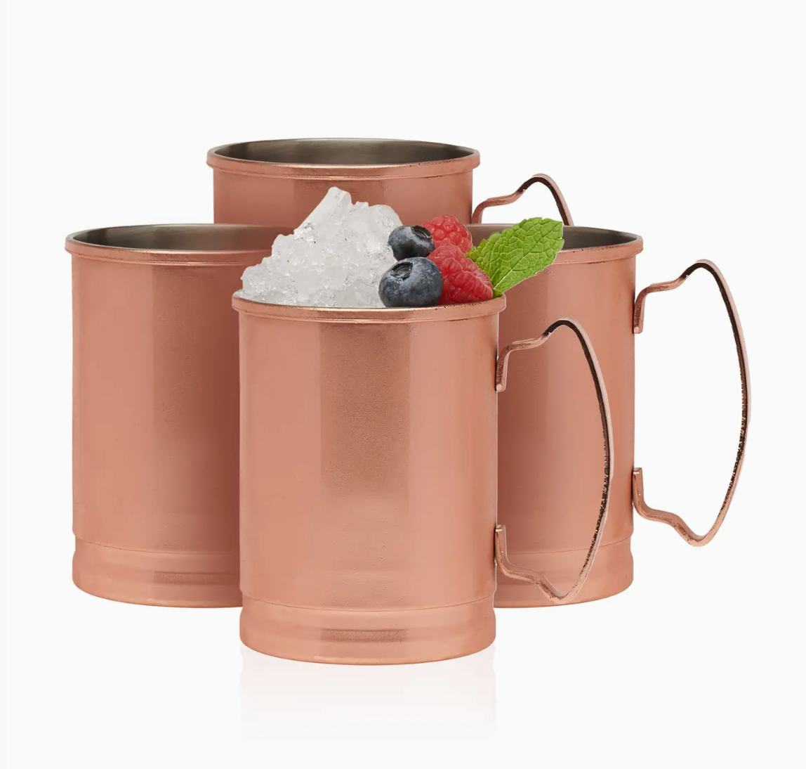 Libbey Moscow Mule Copper Mugs, 14-ounce, Set of 4