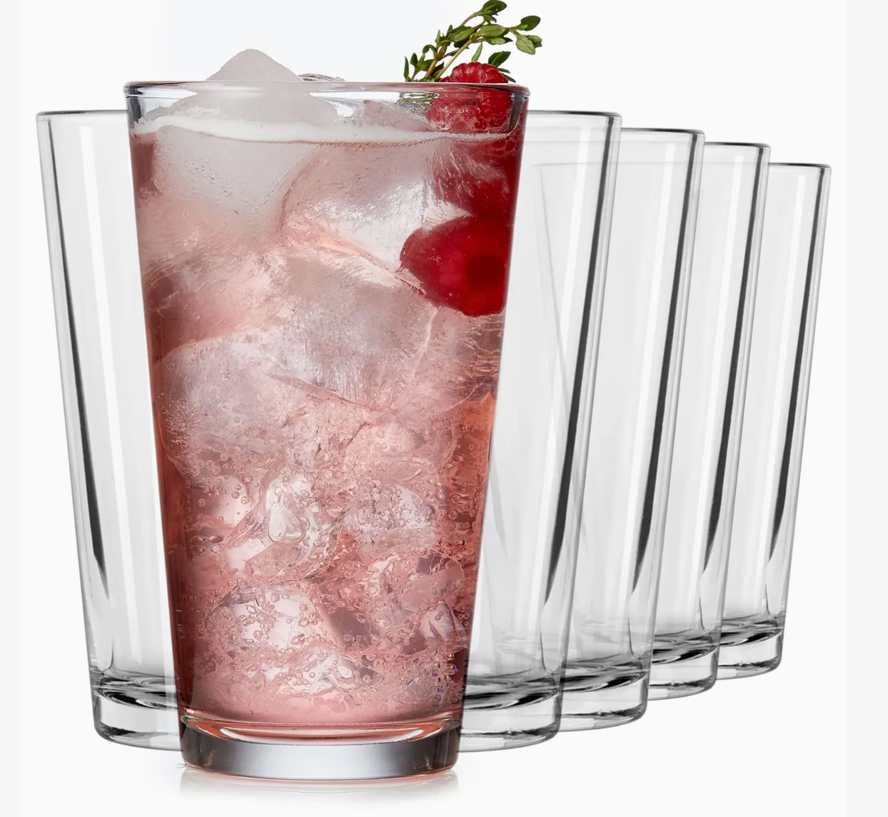 Libbey Bar Essentials Tumbler Glasses, 16 Ounce, Set of 6