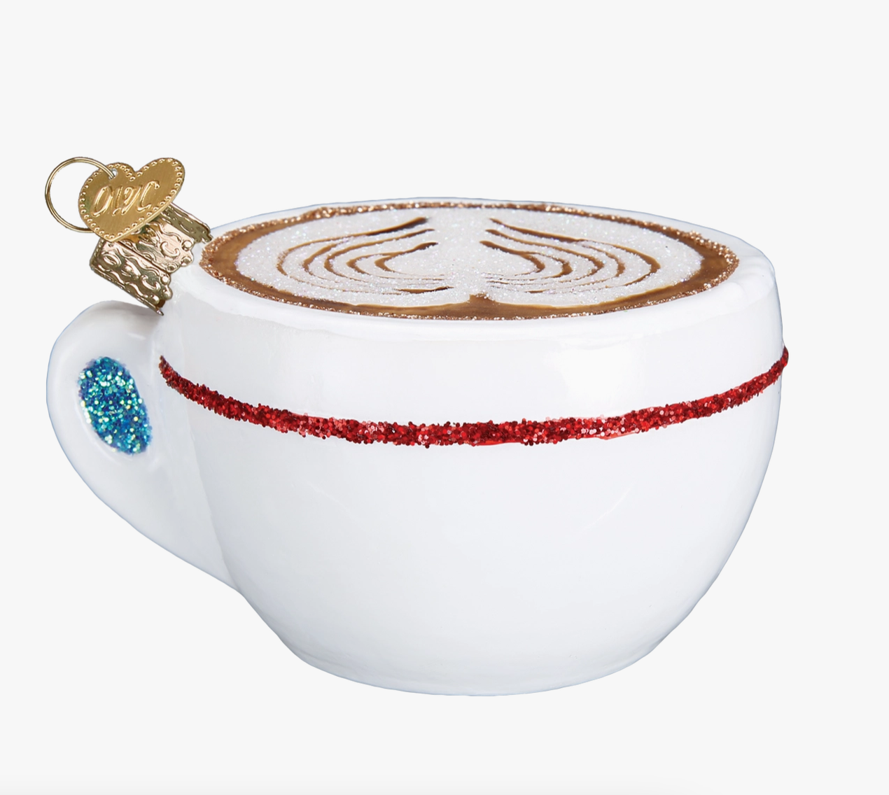 Cappuccino Blown Glass Ornament