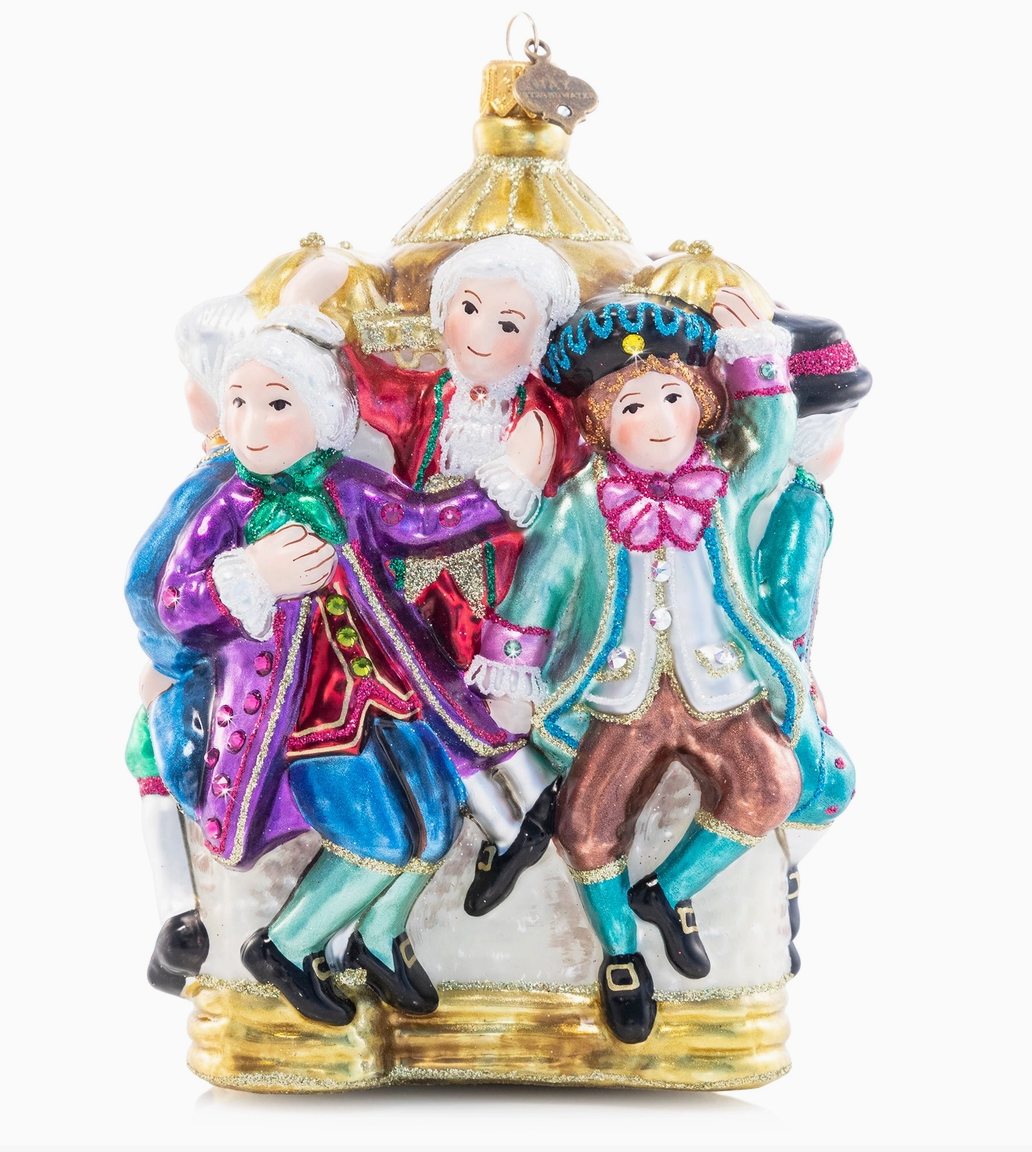 Jay Strongwater 10 Lords-A-Leaping Glass Ornament – 12 Days of Christmas