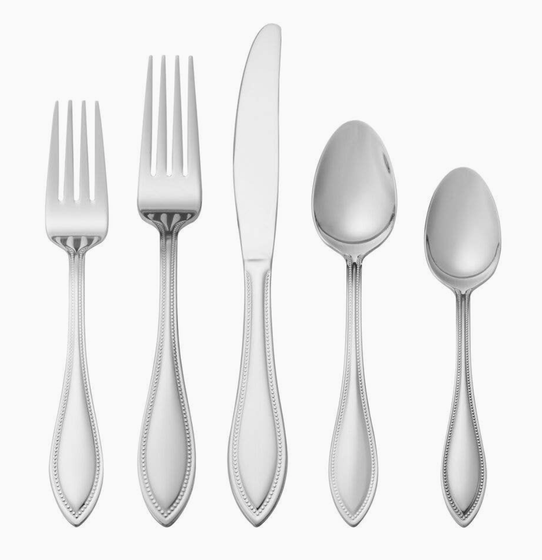 Pfaltzgraff American Bead 20-Piece Stainless Steel Flatware Set – Service for 4