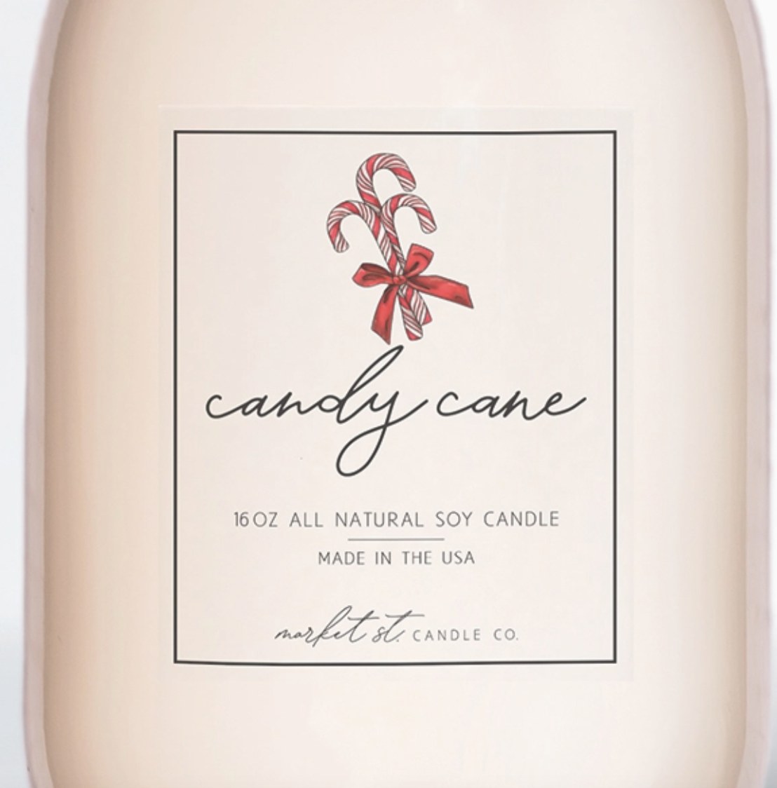 Candy Cane Classic Soy Candle – 16 oz