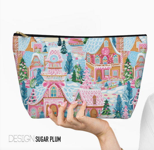 Christmas Mahjong Tile Bag – Holiday Zippered Pouch
