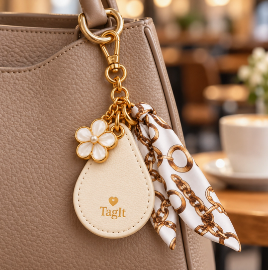 Champagne & Pearls Gift Set – Wallet, Luggage Tag & Keychain