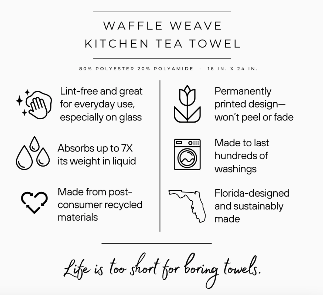 Doodle the Halls Christmas Dog Waffle Weave Kitchen Towel
