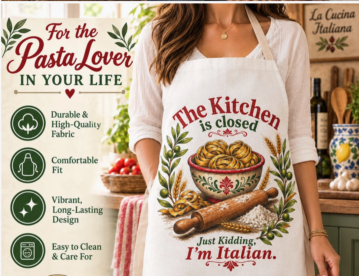 The Kitchen Is Closed Just Kidding I’m Italian Apron