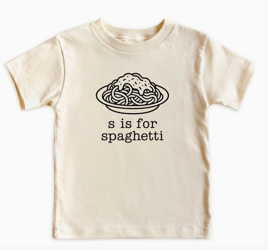 S Is for Spaghetti Baby Bodysuit & Kids' T-Shirt