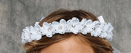 Gem Flower Crown Veil