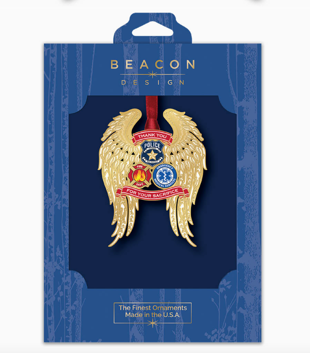First Responders Angel Brass Ornament
