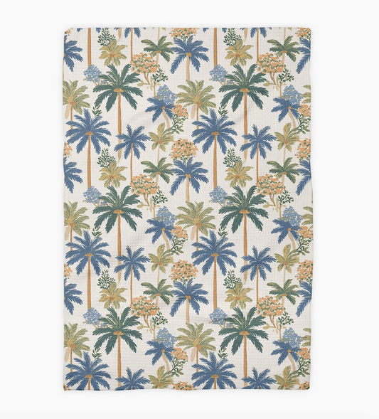 Palm Trees Coastal Seaside Ocean Waffle Weave Towel - NY Gift Boutique