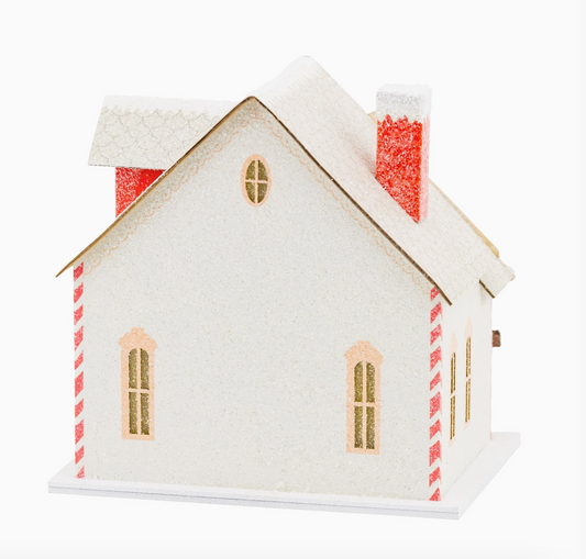 Santa’s House Lighted Christmas Village Decor