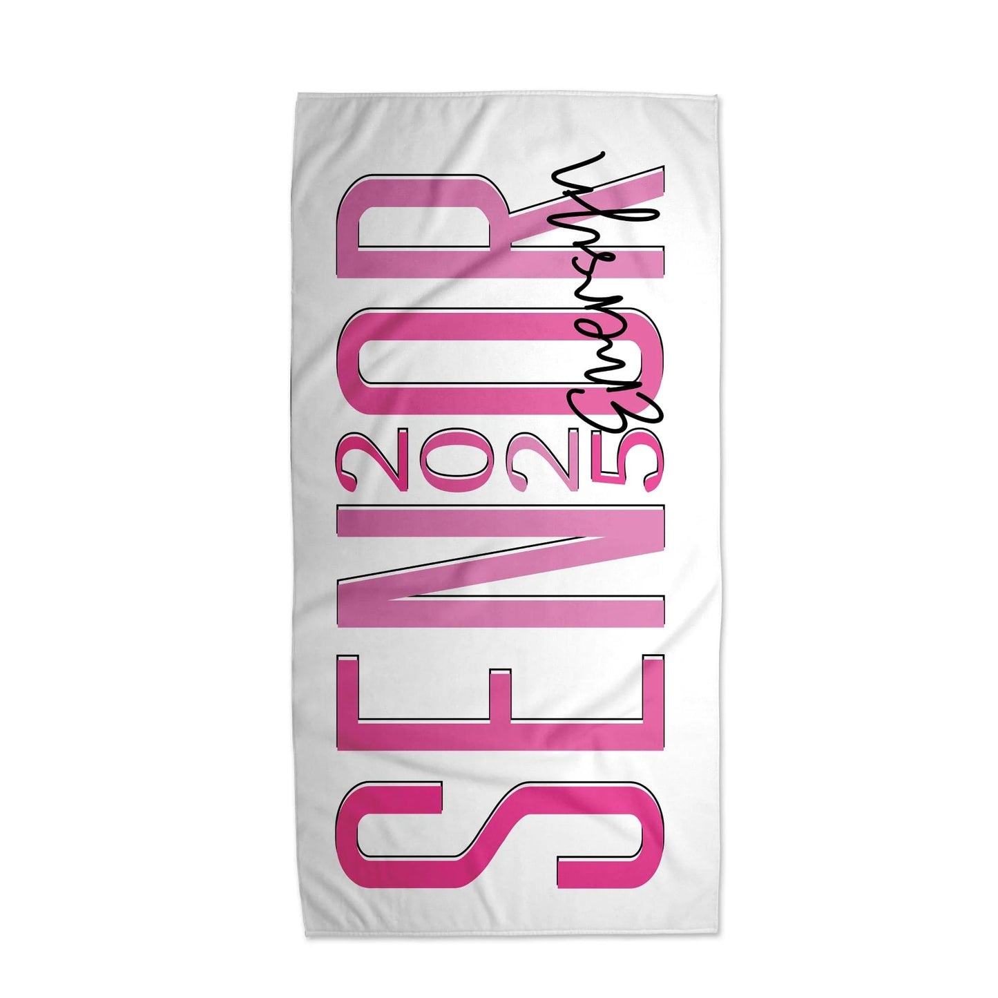 Senior 2025 Personalized Beach Towel