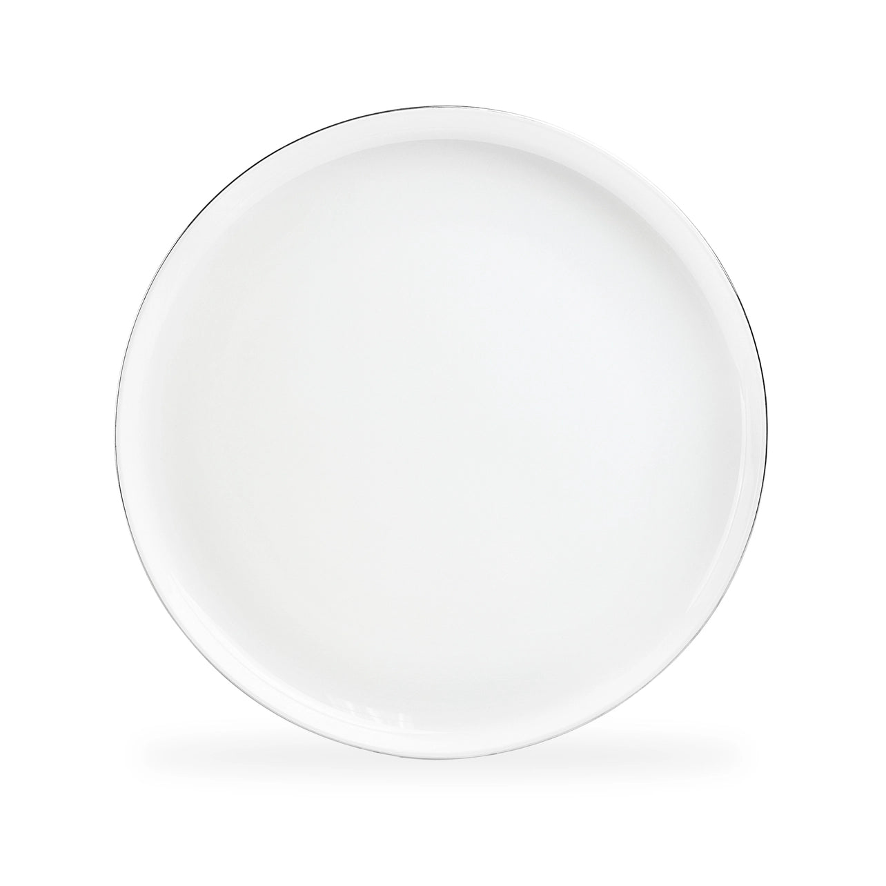 White ceramic plate on a white background