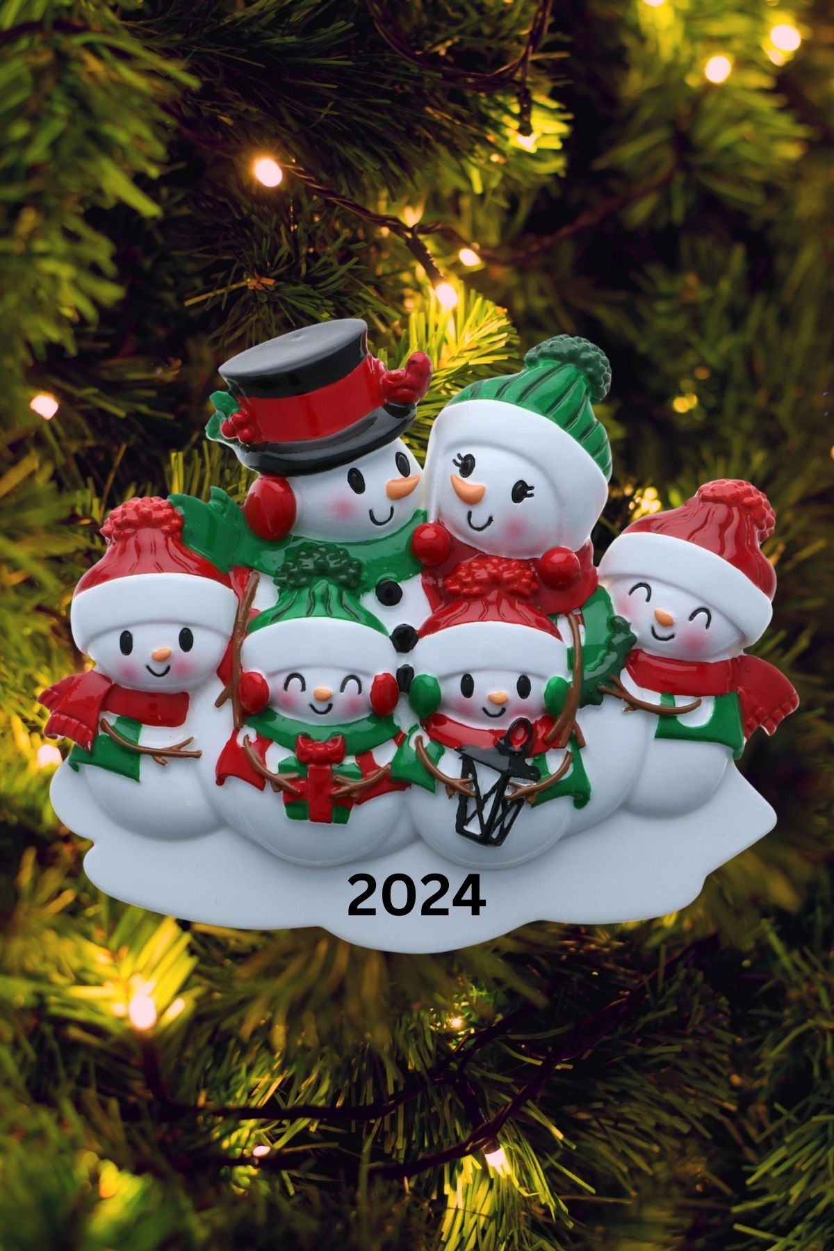 Snowman Family Personalized Ornament