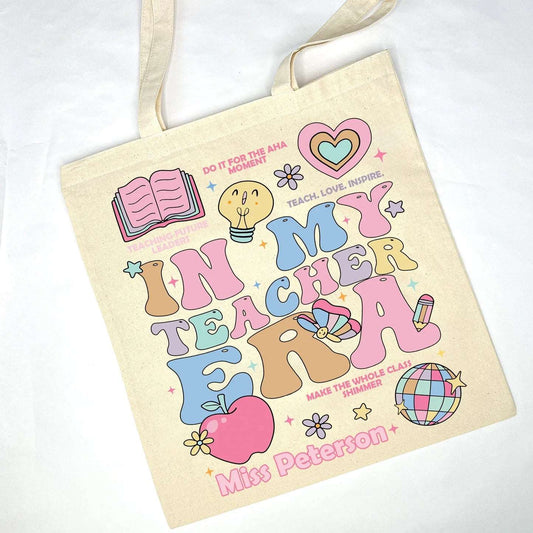 Personalized Teacher Tote Bag - In My Teacher Era