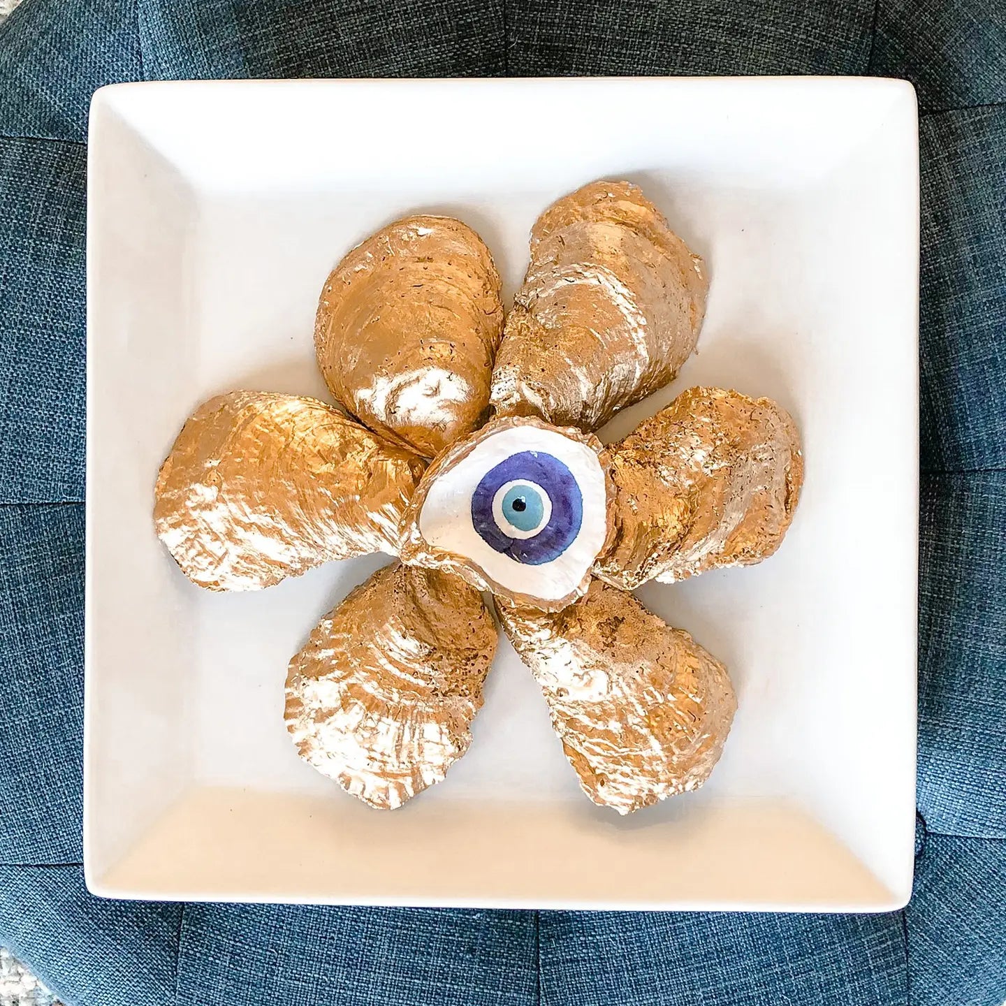 The Evil Eye Oyster Shell Plate