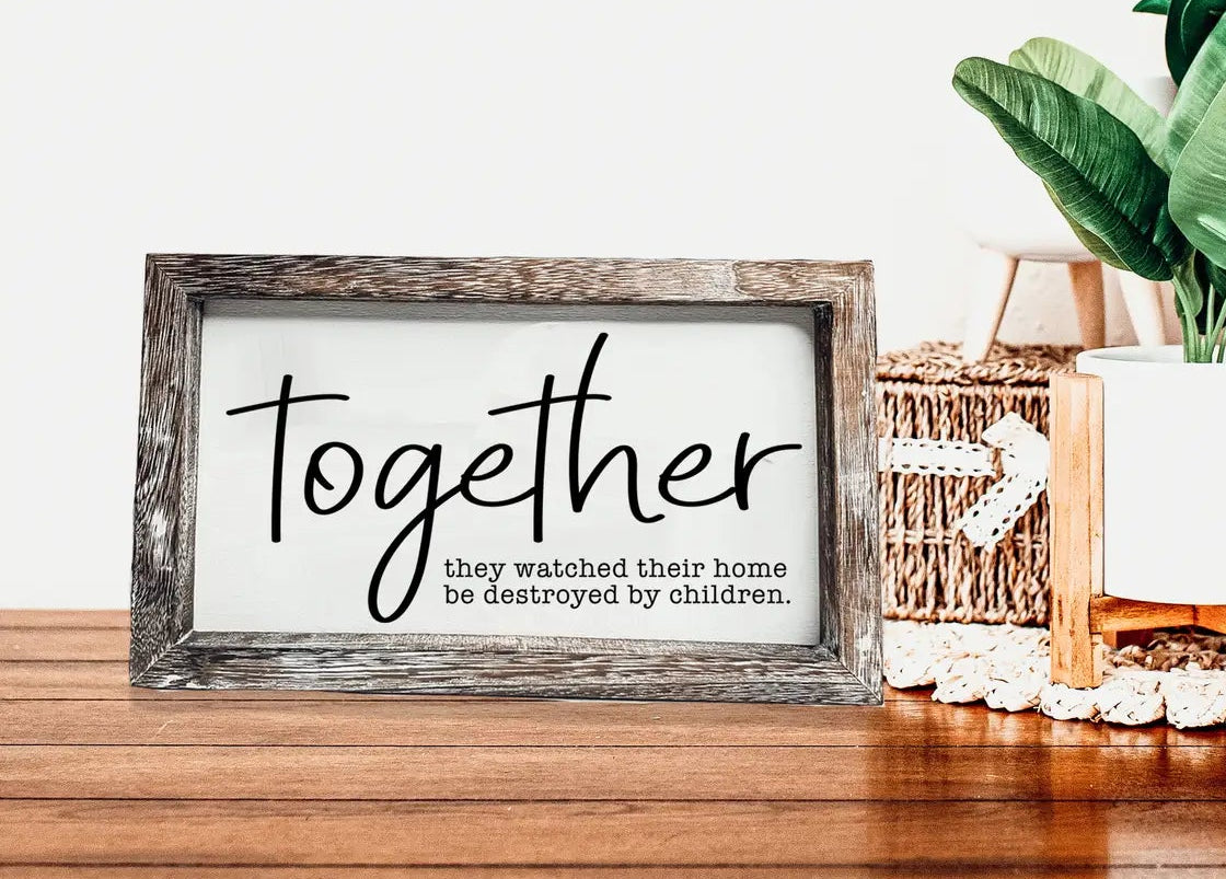 Paulownia Wood Framed Funny Sign - Assorted Designs