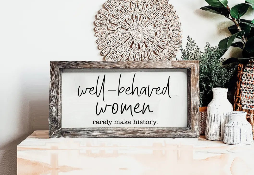 Paulownia Wood Framed Funny Sign - Assorted Designs
