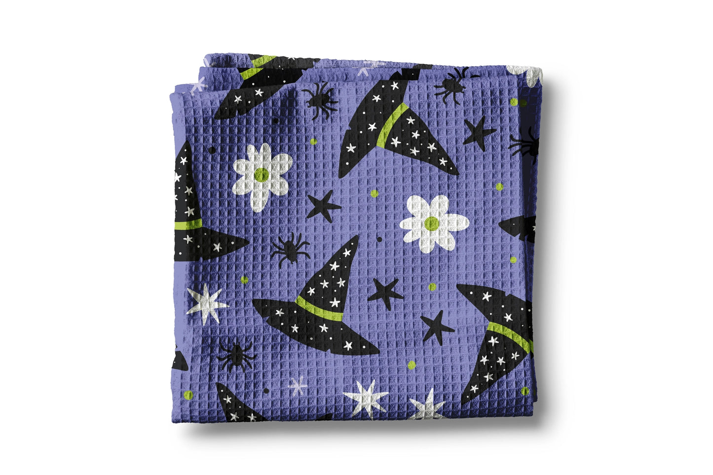 Witch Hat Purple Waffle Weave Tea Towel