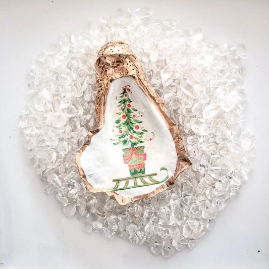 Oh Christmas Tree Oyster Shell Ornament or Dish