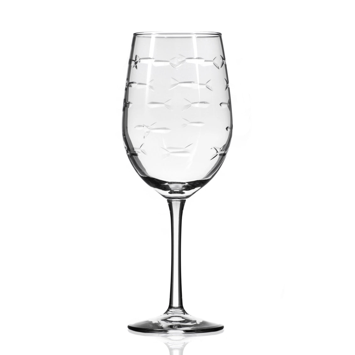 School of Fish White Wine Glass 12oz Set of 4