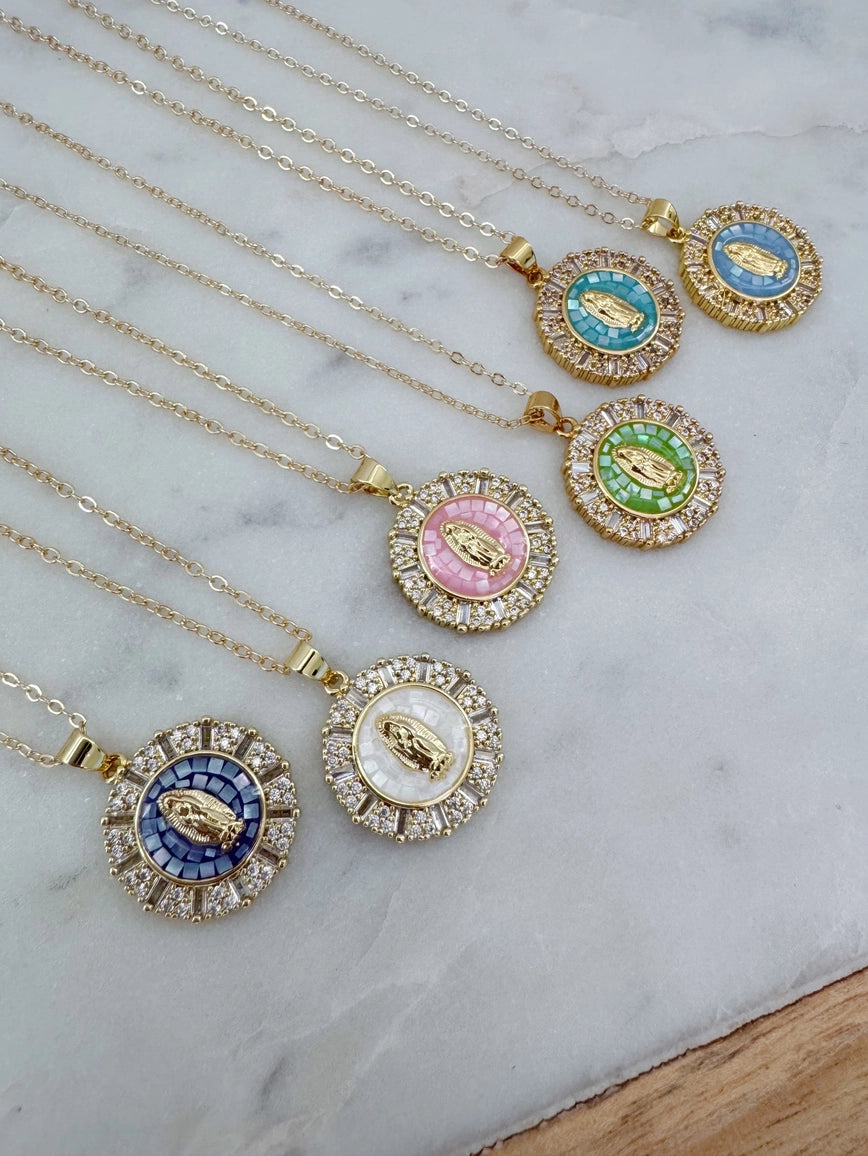 Virgin Mary Religious Necklace