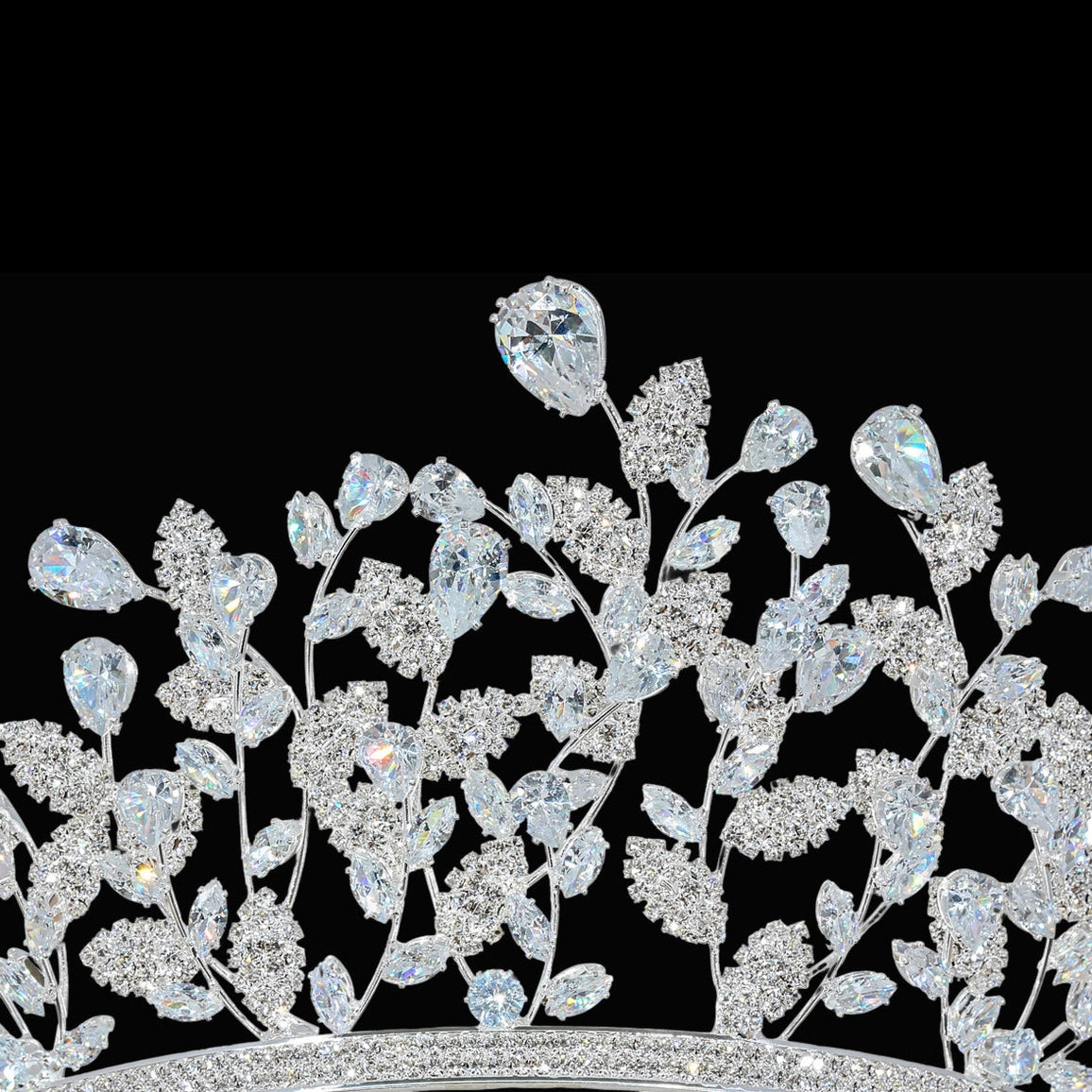 Raquel- Cubic Zirconium Cz Crystal Bridal Tiara Crown - NY Gift Boutique