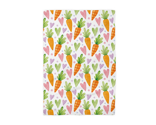 Easter Carrots Waffle Weave Towel