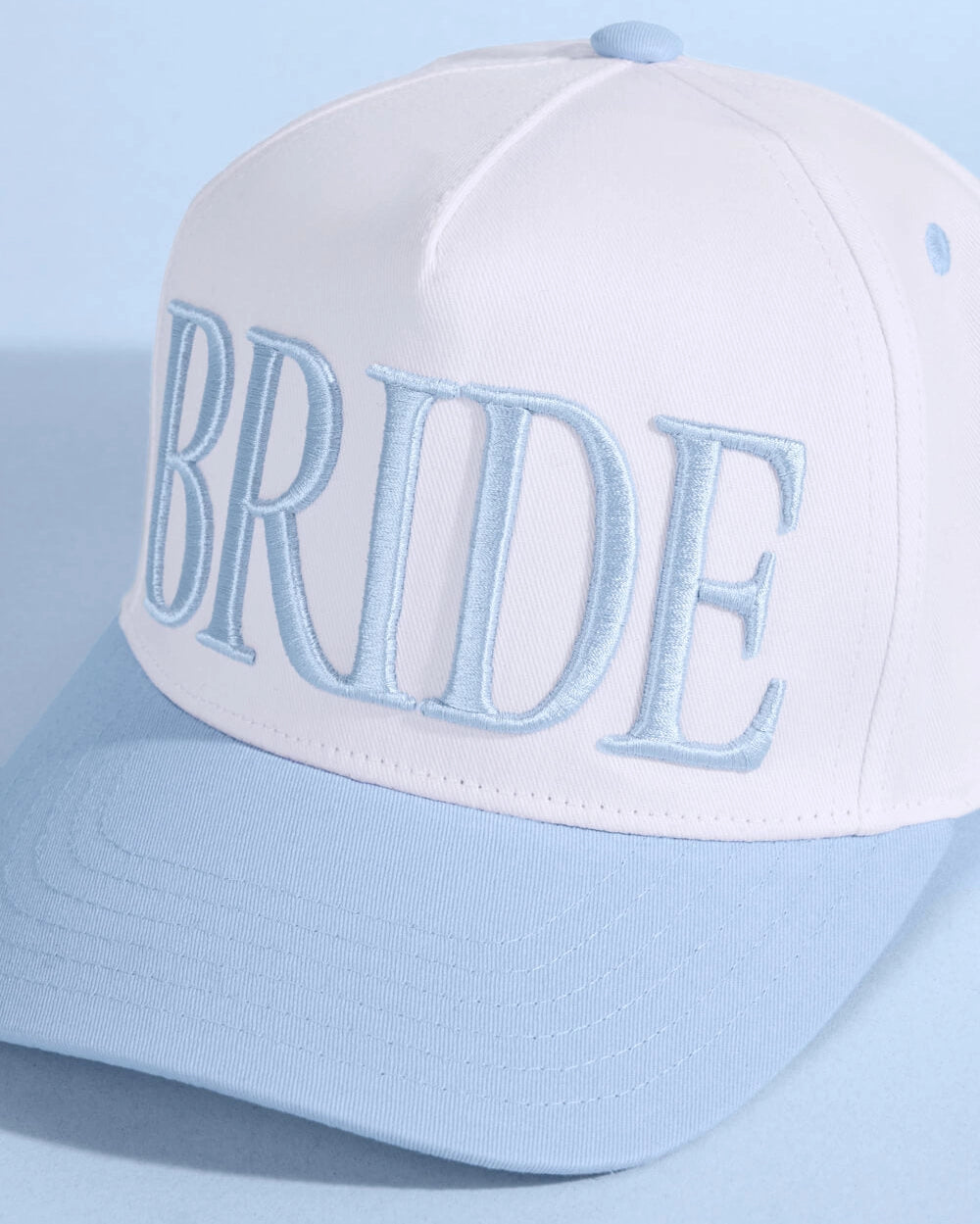 Something Blue -Bride Embroidered Hat