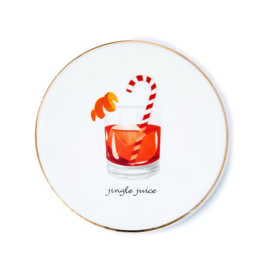 Holiday Cheers Ceramic Coaster Set of Four