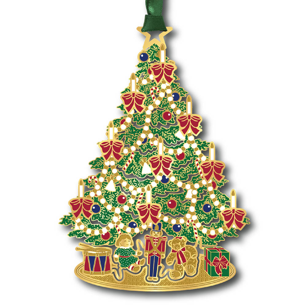 Classic Christmas Tree Brass Ornament - NY Gift Boutique