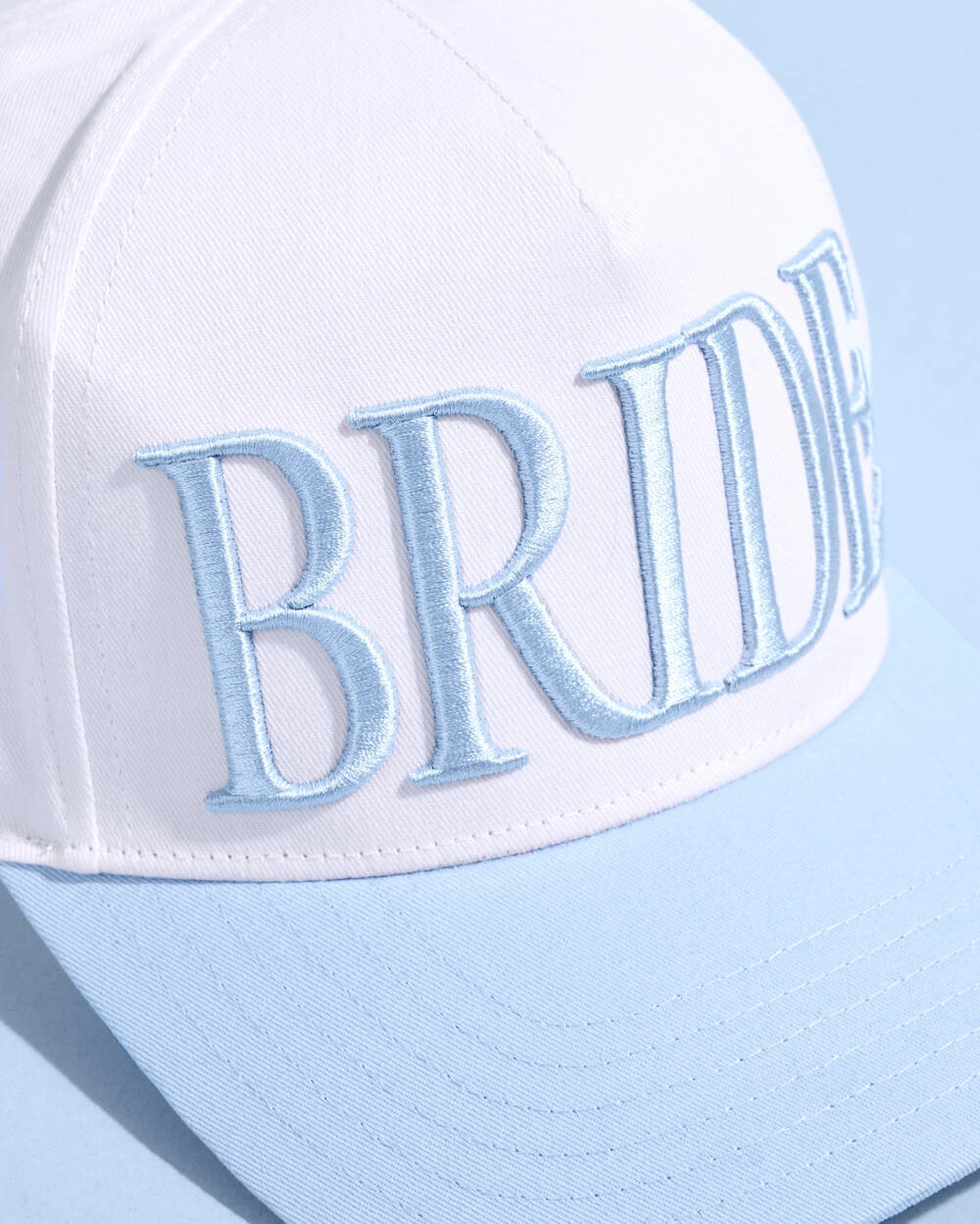 Something Blue -Bride Embroidered Hat