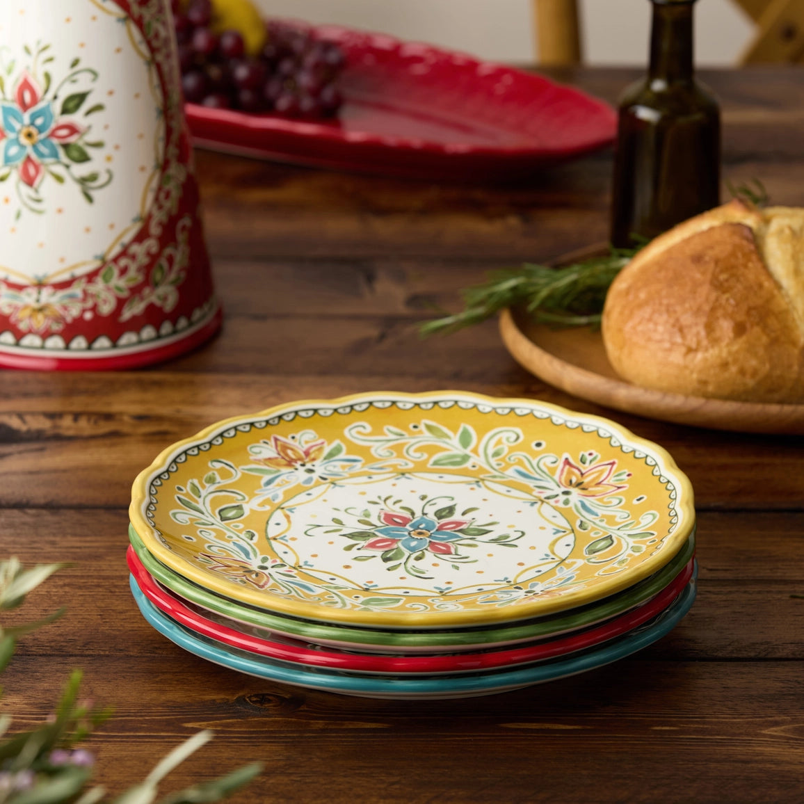 Provence Dinner Plate 11in 4 Asst set of 12