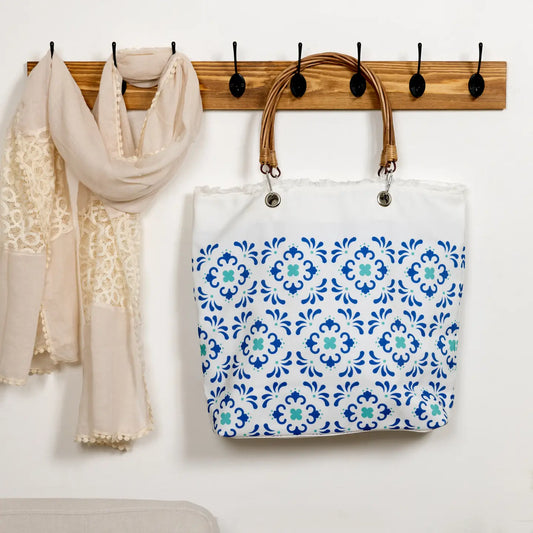 Mediterranean Print Tote Bag